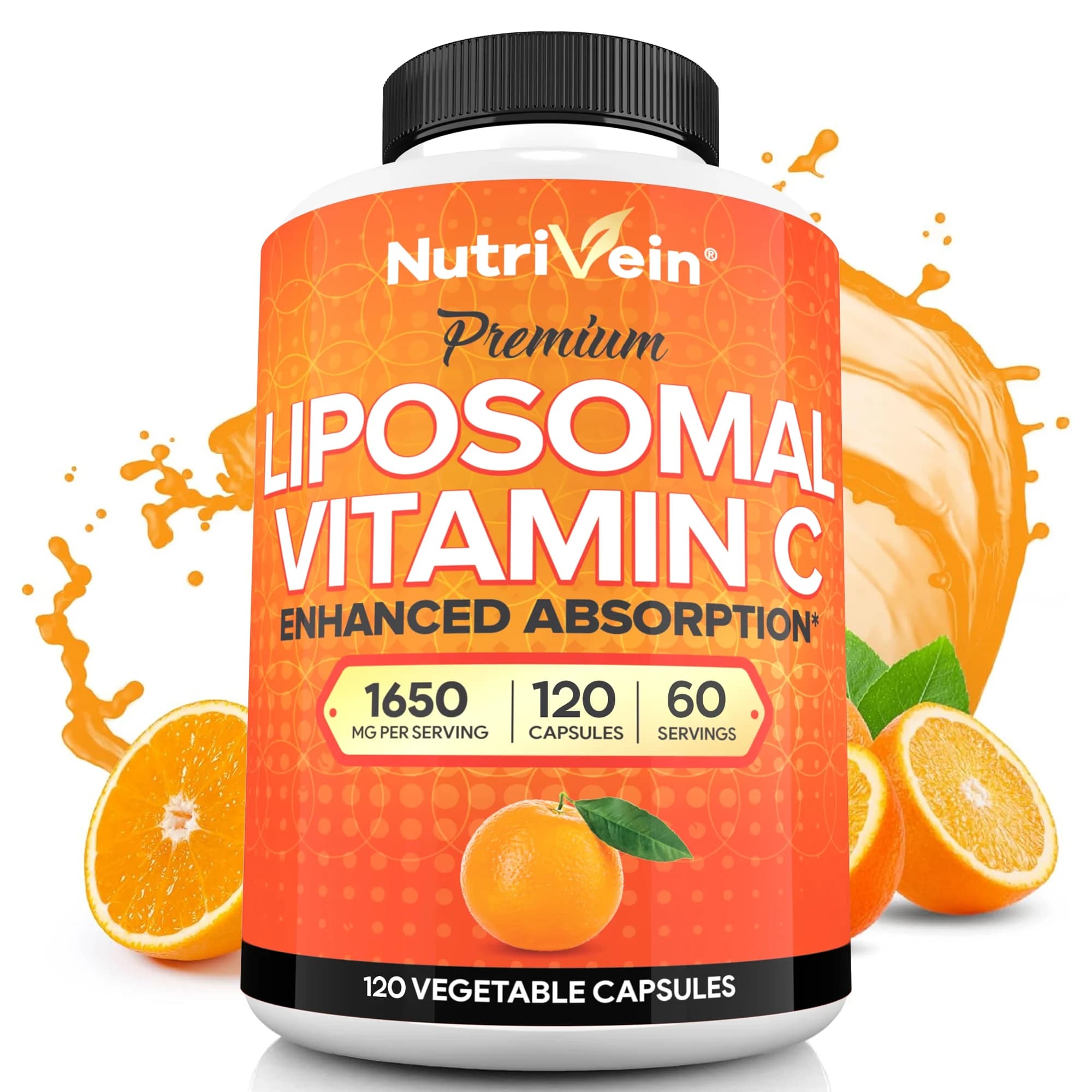 Lipotoxic supplements to vitamin C: improve immune defense, promotes collagen production, anti-oxidation and healthy aging, non-GMO