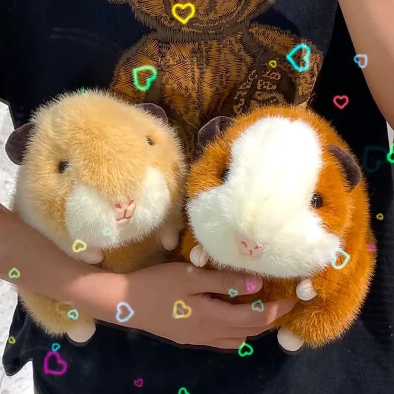 25CM carino porcellino d'India giocattoli di peluche morbido farcito cartone animato simulazione bambola animale realistica topo ratti giocattolo cuscino peloso bambini regali di Natale