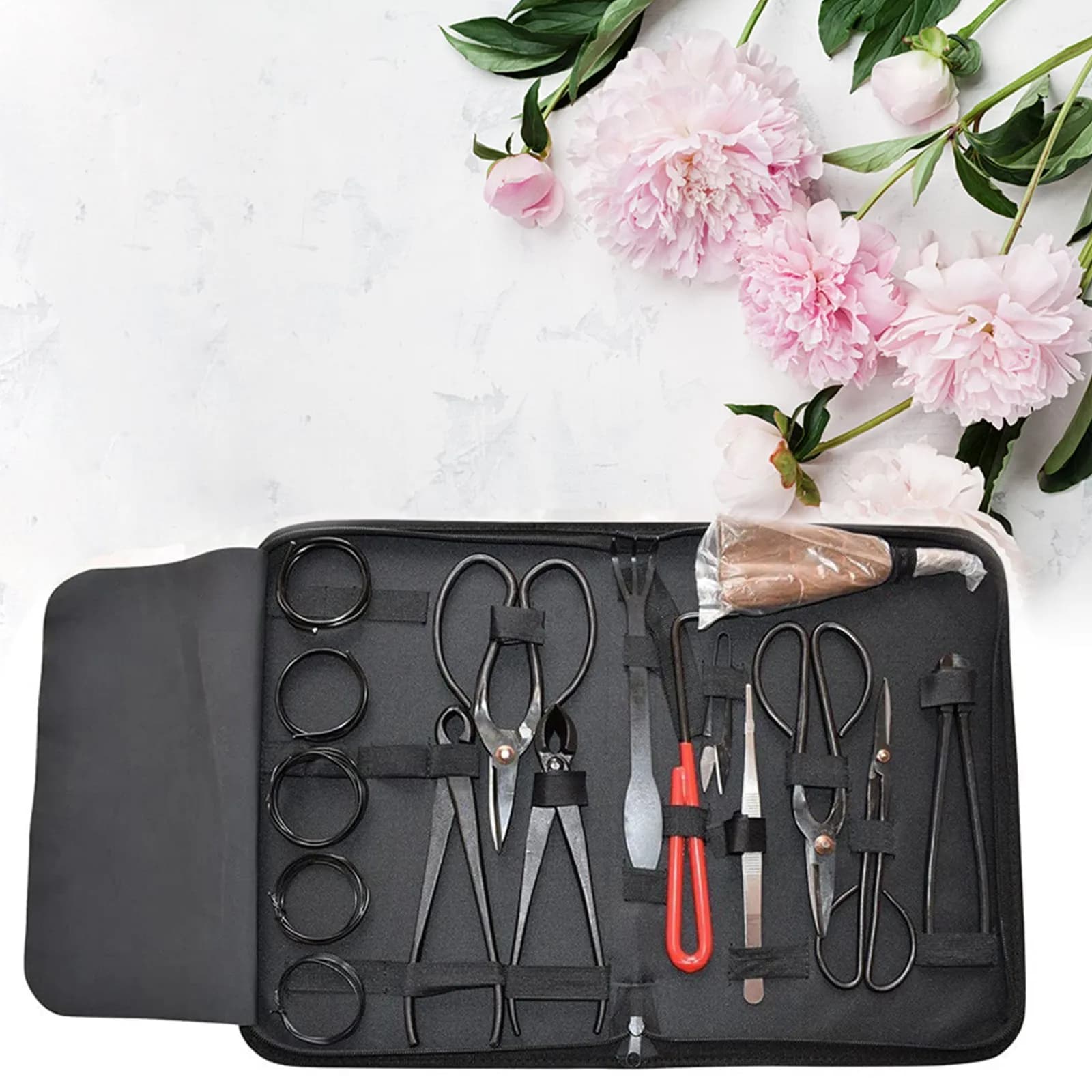 16 pcs Instruments Bonsai Set Cutters Potting Shears For Garden Bonsai Tool for Styling Copper in Vase Cutting Home Garden