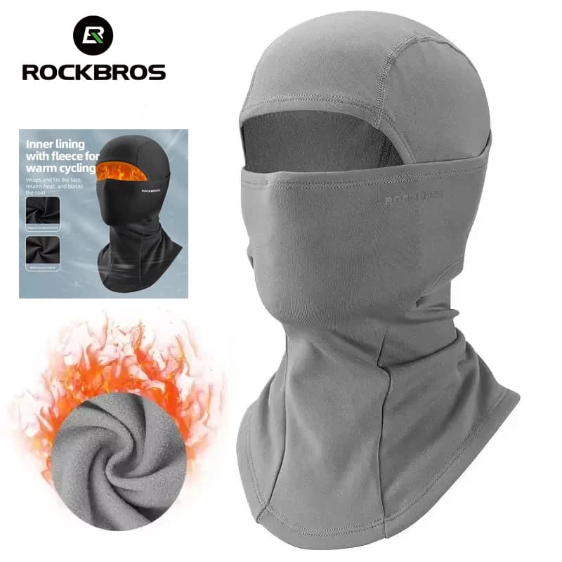 ROCKBROS Women's Warm Winter Waist Man Ski Cycling Thermal Mask Winderproof Fleece Bike Helmet Motorcycle Fodera Cap