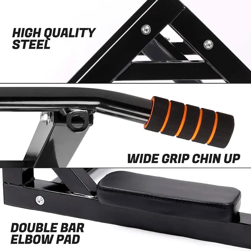 Wall mounted Dip Station for Home Gym Pull up/Chin up/Gymnastics Horizontal Bar