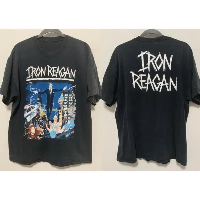 Maglietta Iron Reagan Band Album Music T Shirt taglia completa dalla S alla 5XL Ub391