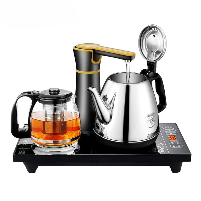 110V 220V Electric Kettle for Home Use Teapot Set Automatic Water Pump Capacity 1L Stainless Steel Kettle Safety Automatic Shutdown Function
