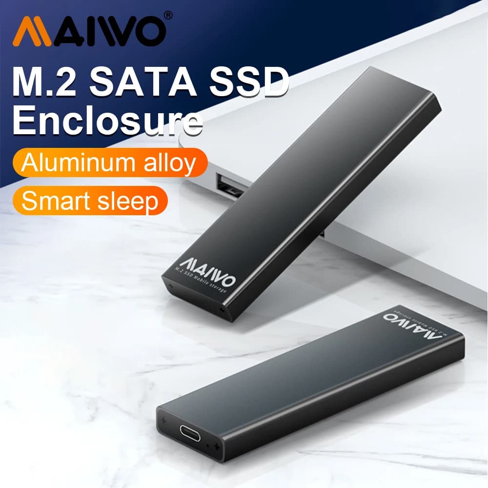 MAIWO M.2 NGFF Enclosure 5gbps PCIe SSD Box M.2 SSD Disk Adapter tipo C 3.1 SSD a stato solido custodia esterna senza attrezzi per Pc