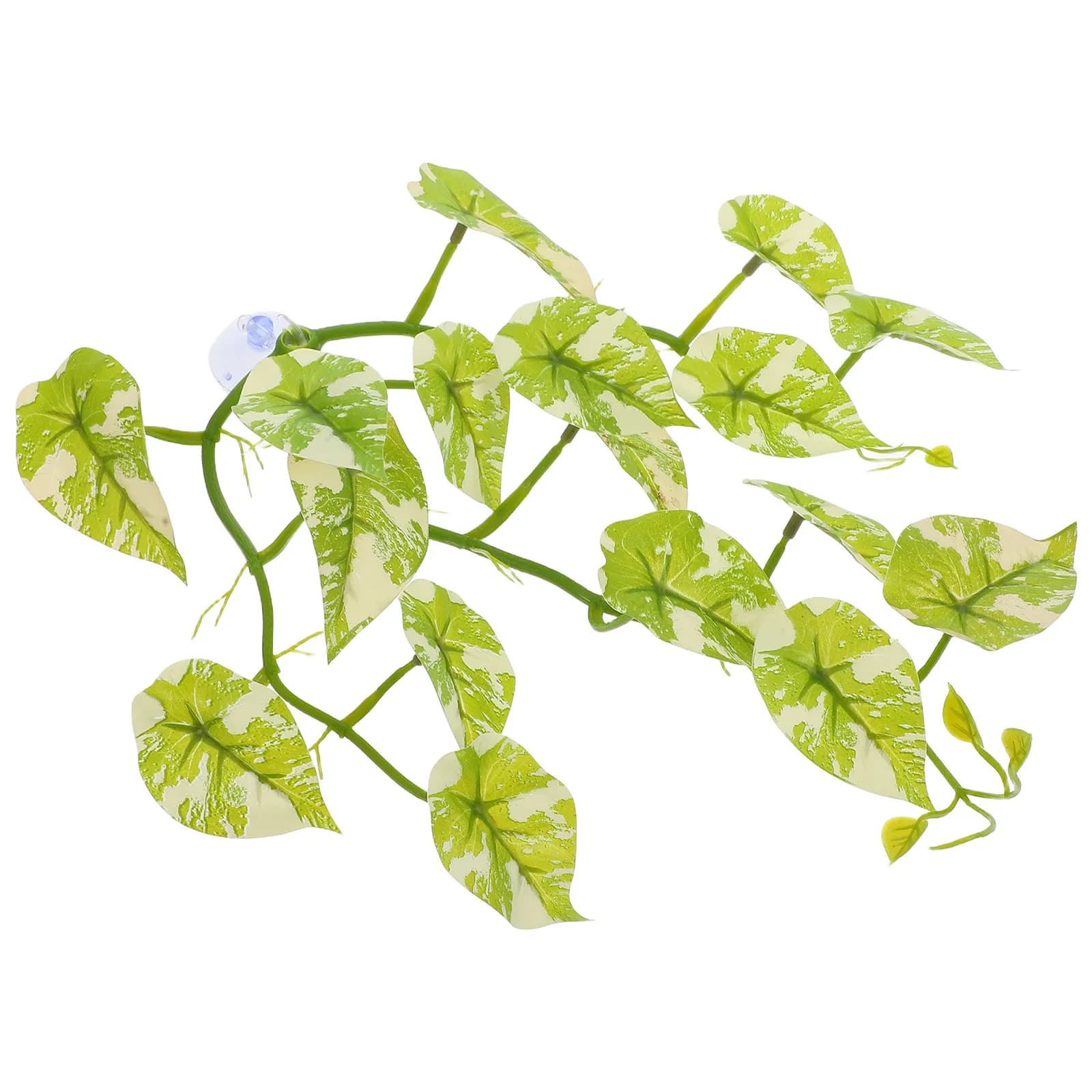 Artificial Plants for Terrarium with Suction Cup, Realistic Decorations for Turtles, Reptile Habitat Accessories