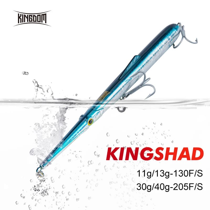 Kingdom Needle Stylo Matita a lancio lungo Esche11g 13g 30g 40g 130mm 205mm Esche artificiali artificiali galleggianti e affondanti esche da pesca