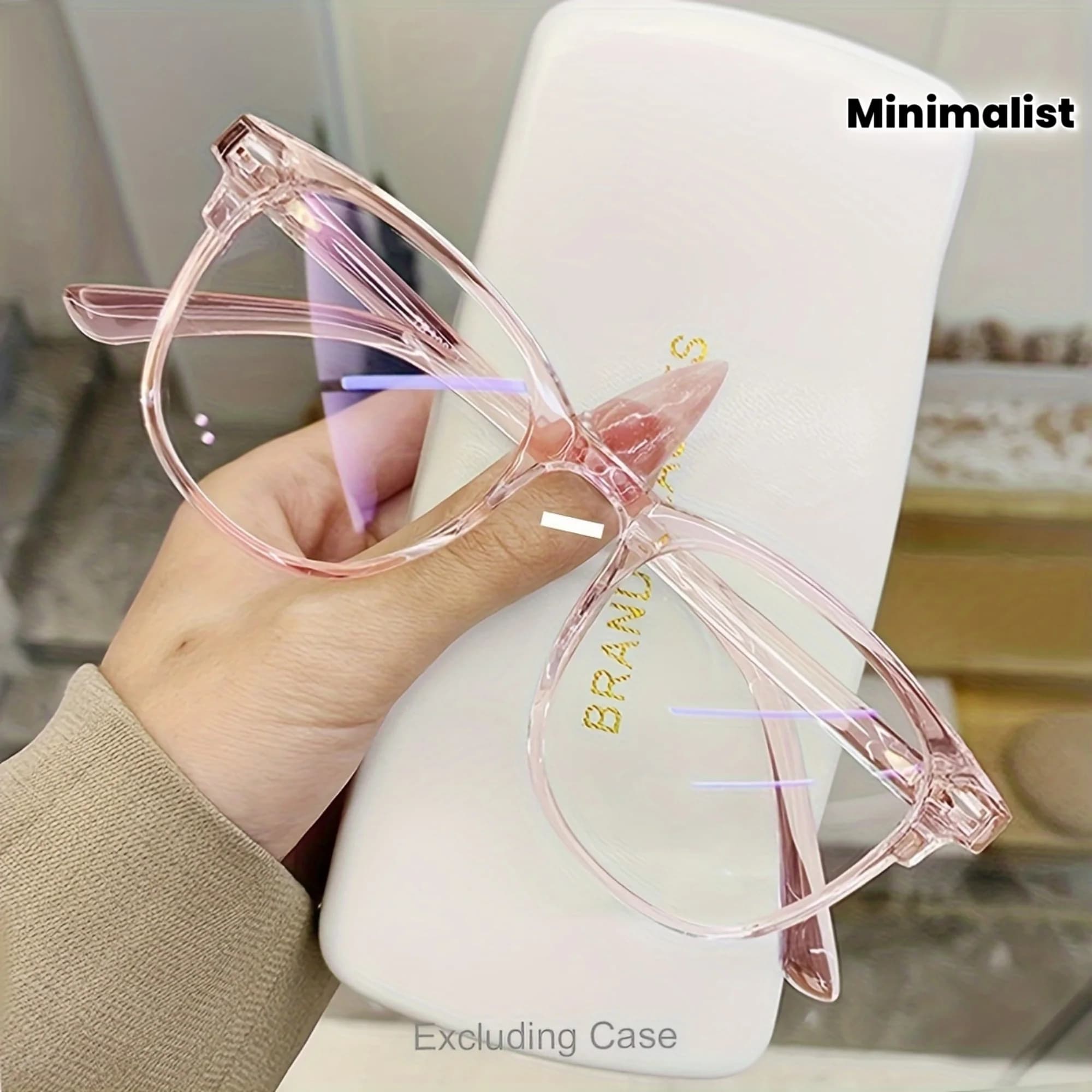 Unisex Anti-Blue Light for computer Glasses | Fashionable Transparent Black Frame, Facial Contour Design - Campus Style