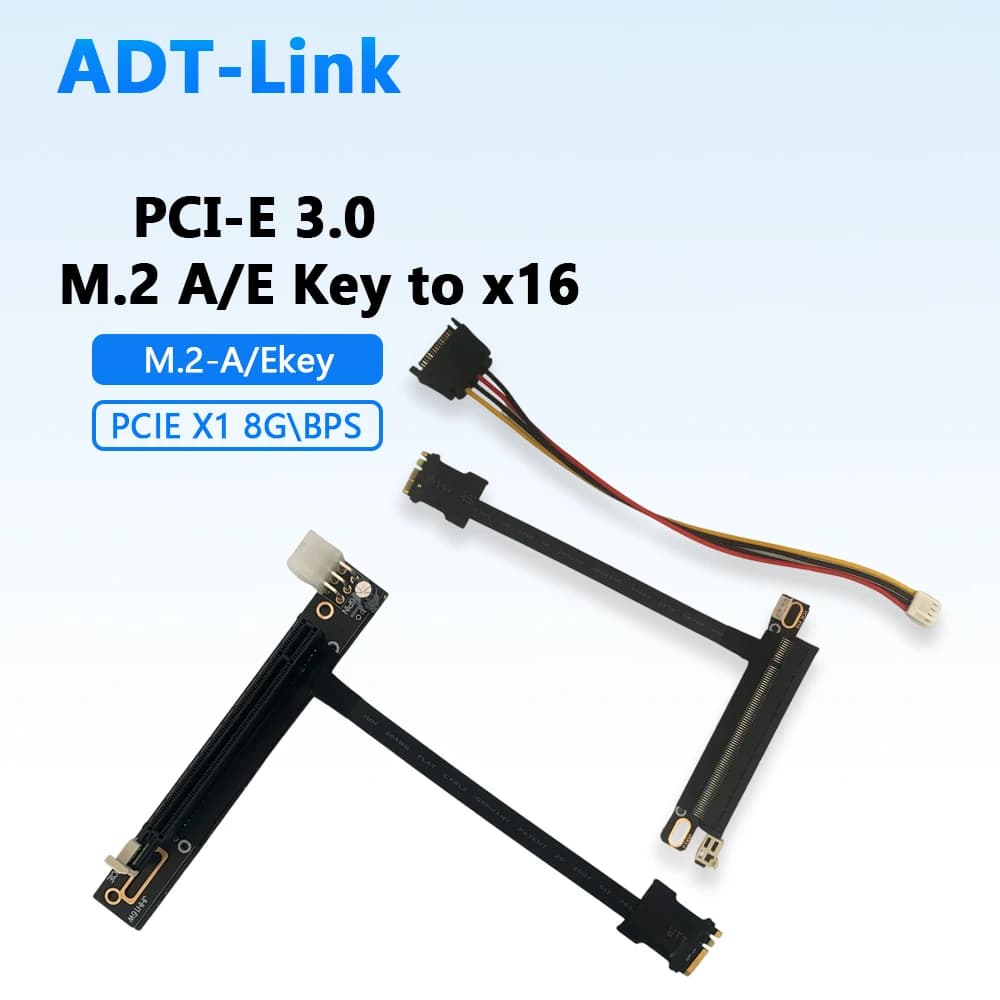 PCIe 3.0 M.2 WiFi A/E Chiave NGFF a X16 Scheda grafica Estensione mineraria Cavo EGPU PCI-E Riser per GPU Cavo adattatore scheda video