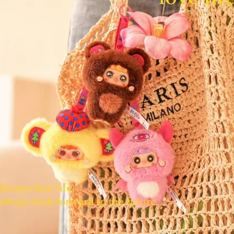 Migo Little Troublemaker Peluche Blind Box, Ciondolo Decorativo per Borsa, Giocattolo Trendy, Bambola Anime Cartoon, Ornamento, Scatola Misteriosa, Regalo per Ragazza