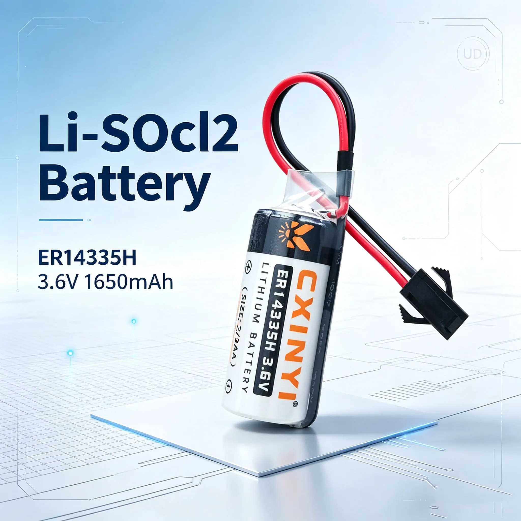 CXINYI ER14335H Li-SOCl2 battery 3.6V servo encoder, gas detector, smoke alarm, temperature and humidity collector