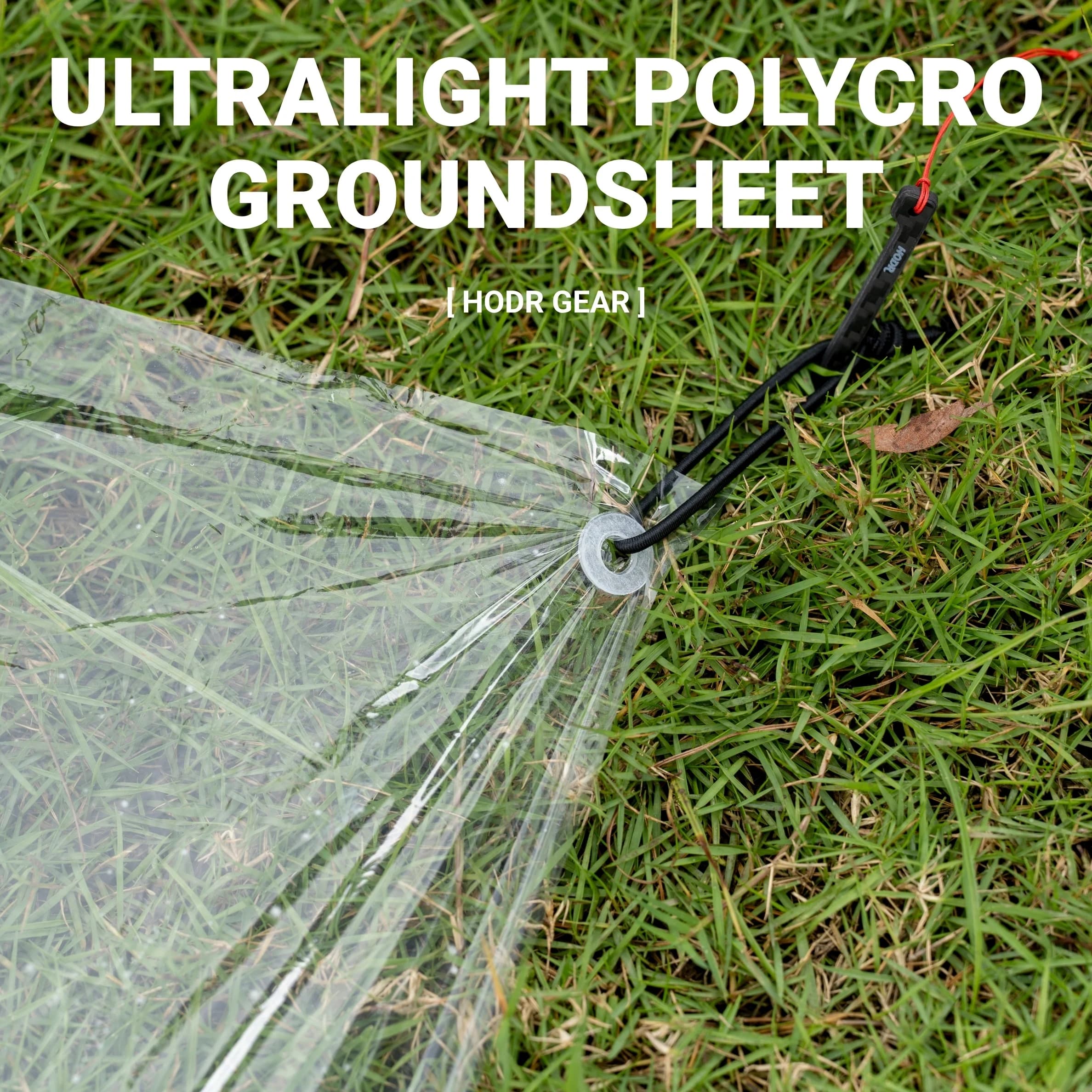 [HODR GEAR] Telo di Base Ultraleggero in Polycro 69g — Telo Impermeabile per Tenda, Tappetino Portatile per Campeggio UL Gear, Attrezzatura da Escursionismo