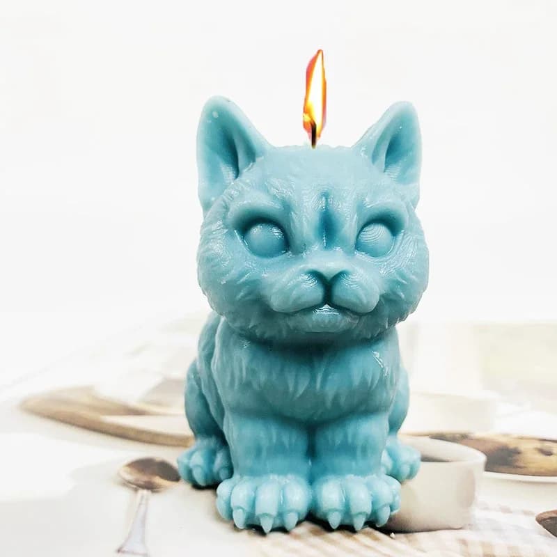 Stampo in Silicone Fai-da-Te per Gatti e Cani - Stile Carino 3D | Per Candele, Gesso, Artigianato in Resina e Produzione di Sapone | Stampi per dolci/gelato/cioccolato