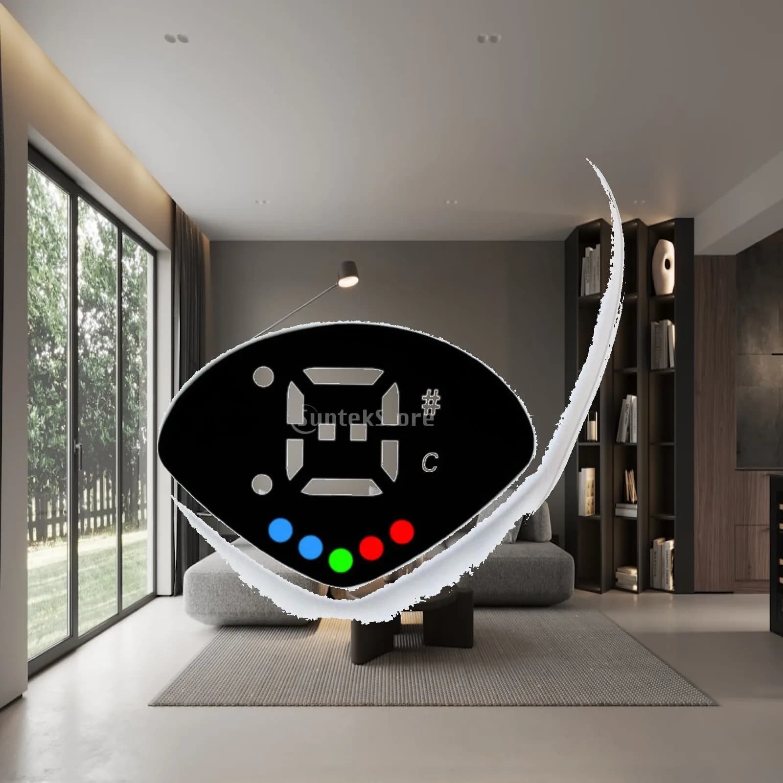 LED Display Guitar Tuner High Precision Color Indicator Pick for Guitar Bass Violin Ukulele Tuning