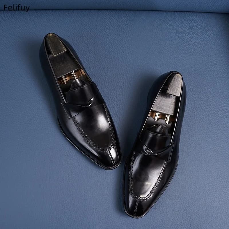 Nuove Scarpe da Uomo in Vera Pelle per Primavera e Autunno, Mocassini Eleganti e Comodi in Nero e Marrone
