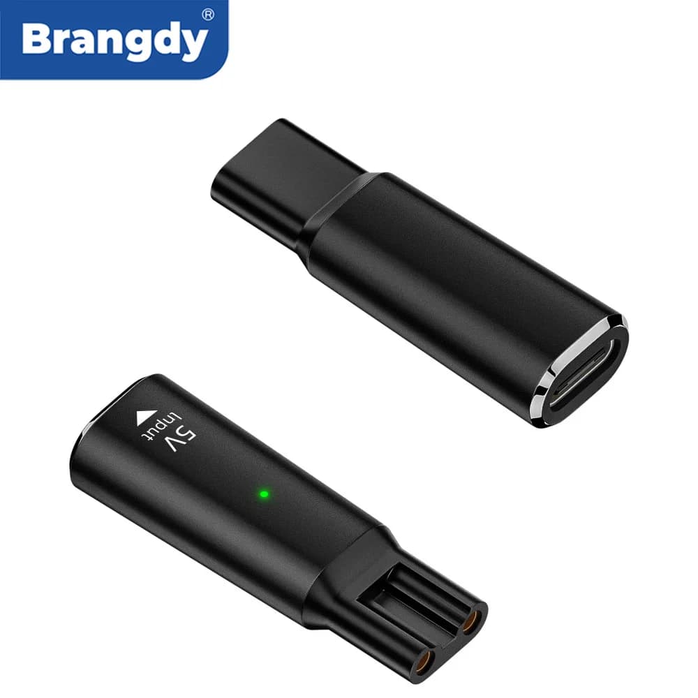 Brangdy 5V Type-C Charging Converter Adapter for Philips One Blade Pro QP6510 QP6520 QP6530 Electric Barbary Trimmer