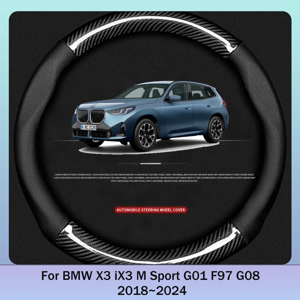 For BMW X3 iX3 M Sport G01 F97 G08 2018 ~ 2024 2019 2020 2021 2022 2023 Car steering wheel Anti-scratch Protective Cover Interior Accessories