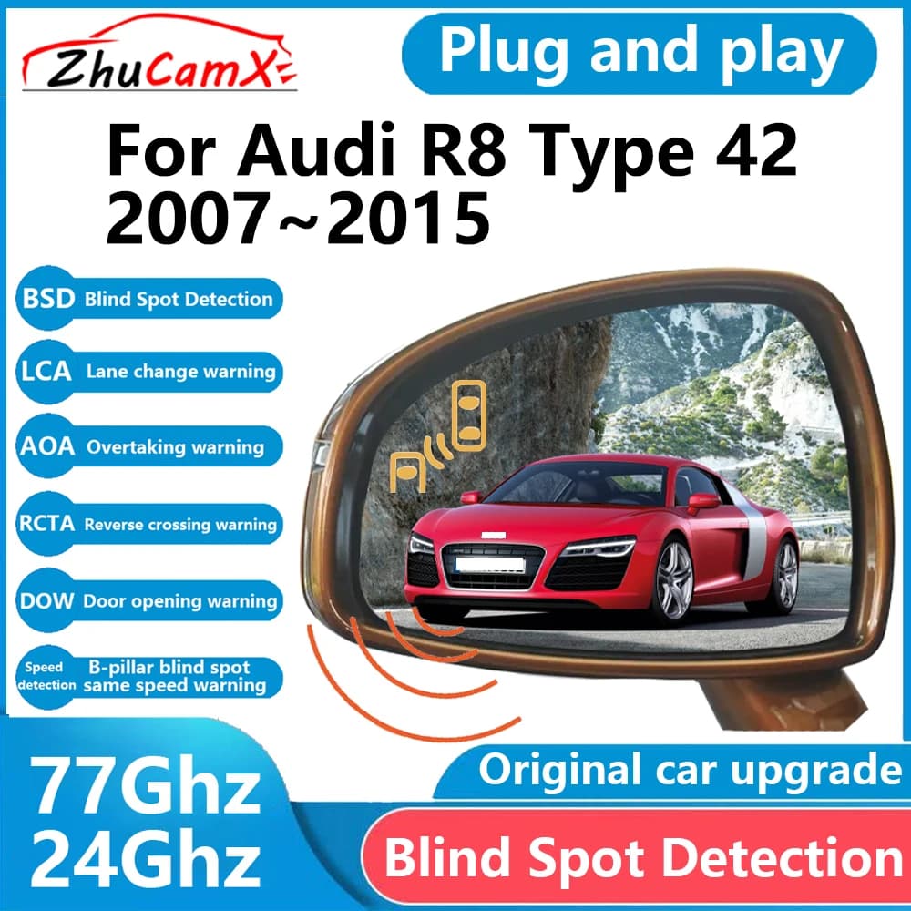 ZhuCamX per Audi R8 Tipo 42 2007-2015 BSD Sensore di rilevamento punto cieco Radar Sistema di allarme di guida Plug and Play