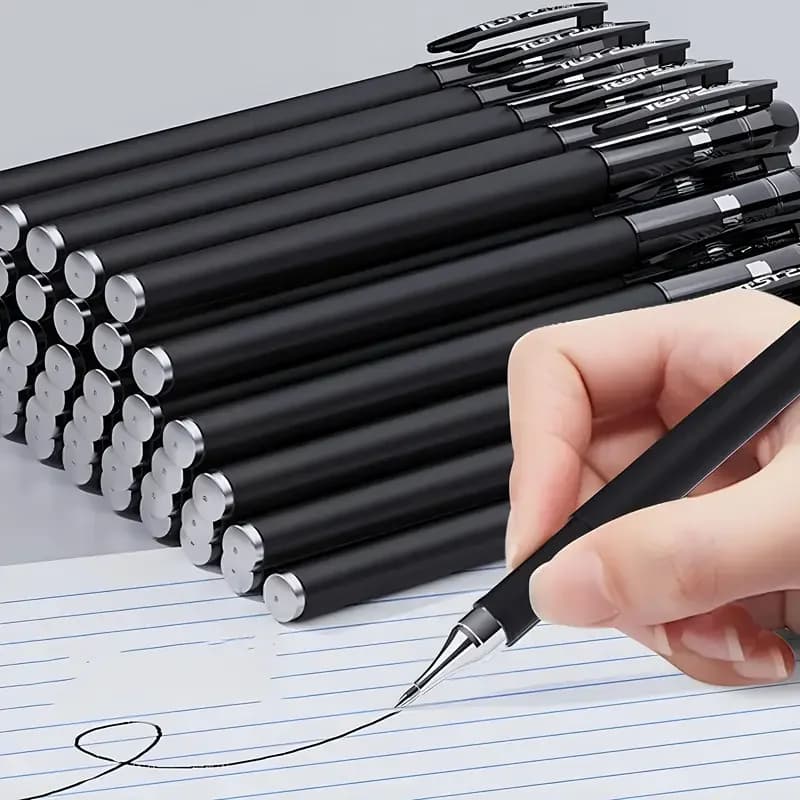 12 penne anti-sbavatura da 0,5 mm – Inchiostro ad asciugatura rapida, scorrimento fluido, perfette per firme aziendali, appunti quotidiani ed esami