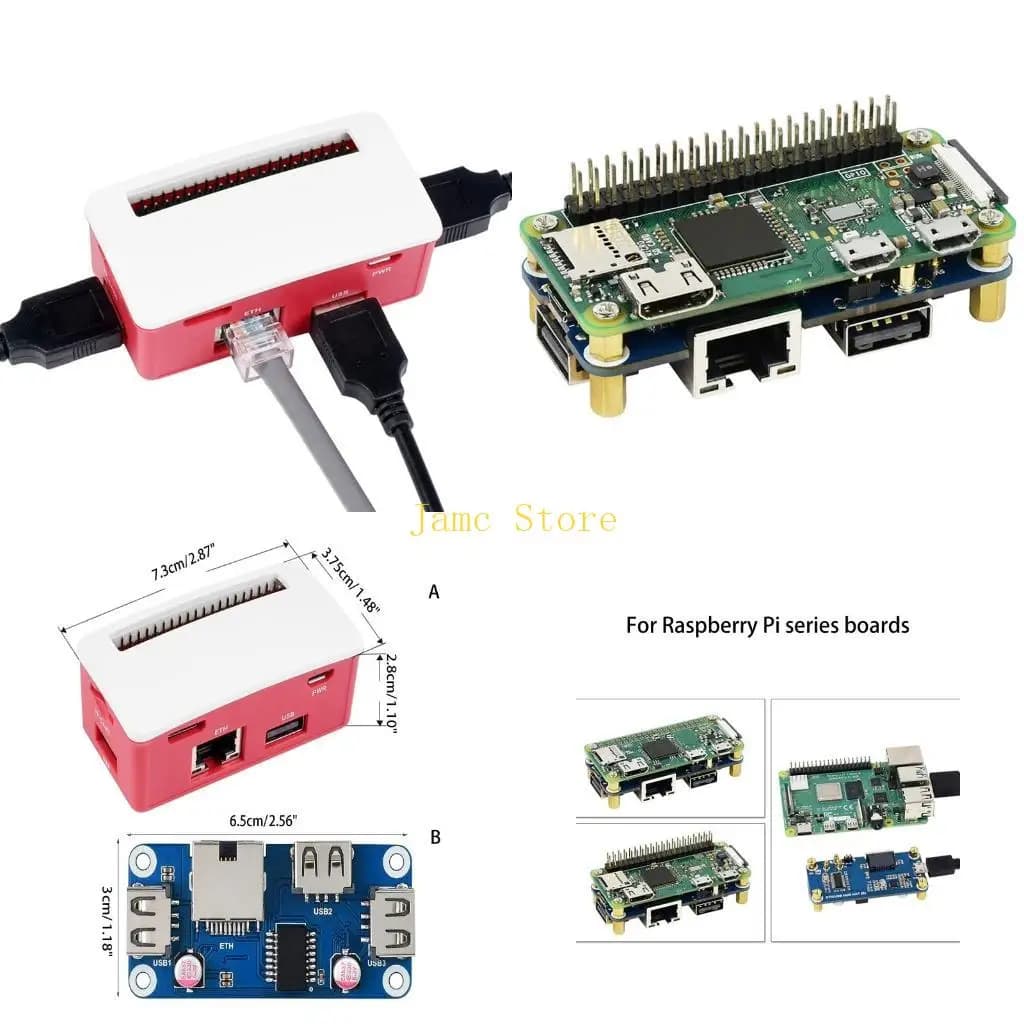 LX0B HUB USB Ethernet housing for W WH,1x RJ45 3