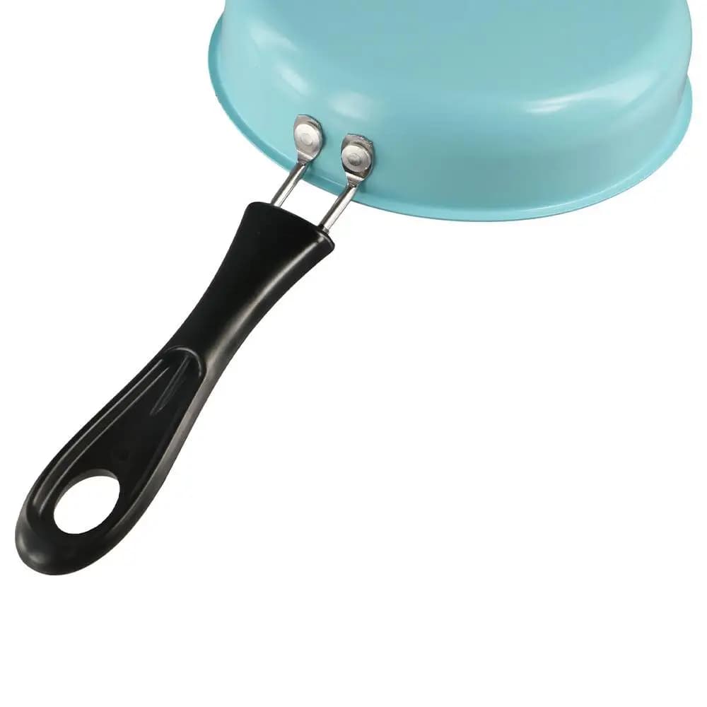 Padella Antiaderente Mini da 12 cm con Manico Lungo, Professionale per Friggere Uova, con Rivestimento Antiaderente, Leggera, per Omelette e Alimenti per Bambini