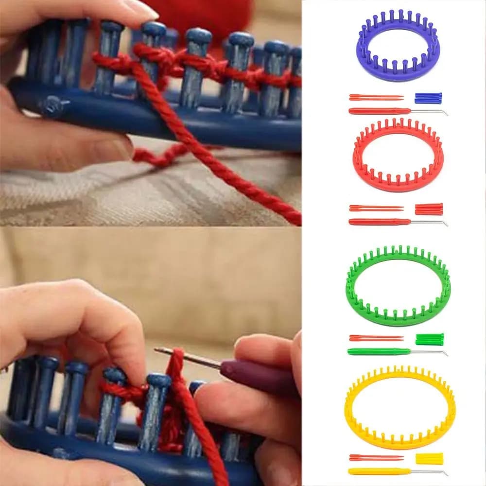 DIY Round Knitting Loom Sewing Knitting Tool Accessories Weaver Weaving Scarf Sweater Hat Shawl Sock Hat Scarf Scarves Maker