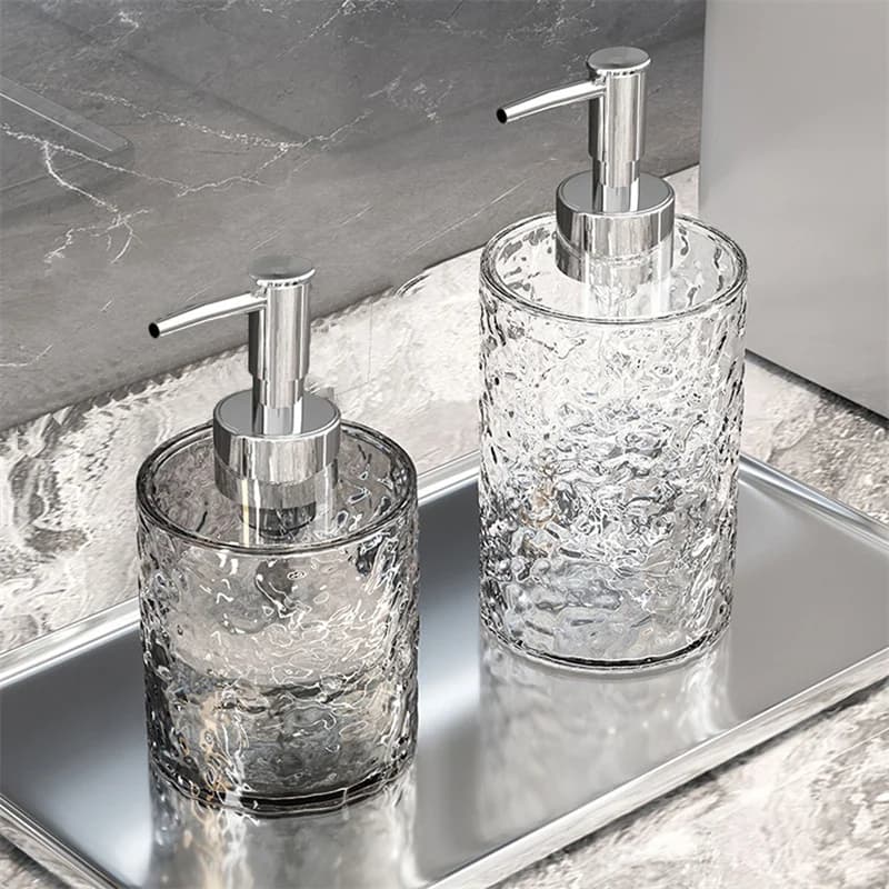 1Pc Round/Square Shape 400ML Hands Foaming Soap Dispenser Press-type Bathroom Liquid Soap Bottle Refillable Soap Container Hand