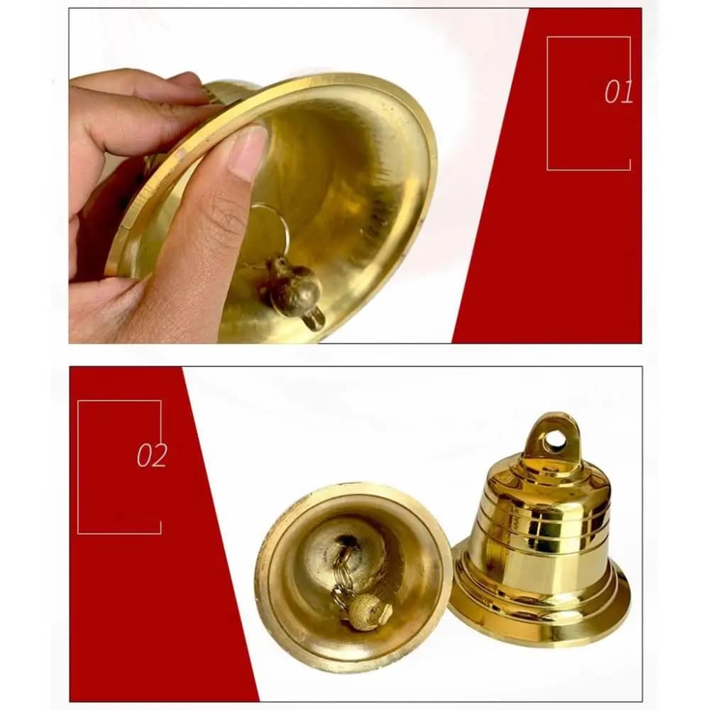 1 pcs 2/3/4/5in Pure Copper Christmas Bells Quality Hanging Bells Bell Crafts Grazing Bell Copper Bells Wind Chime