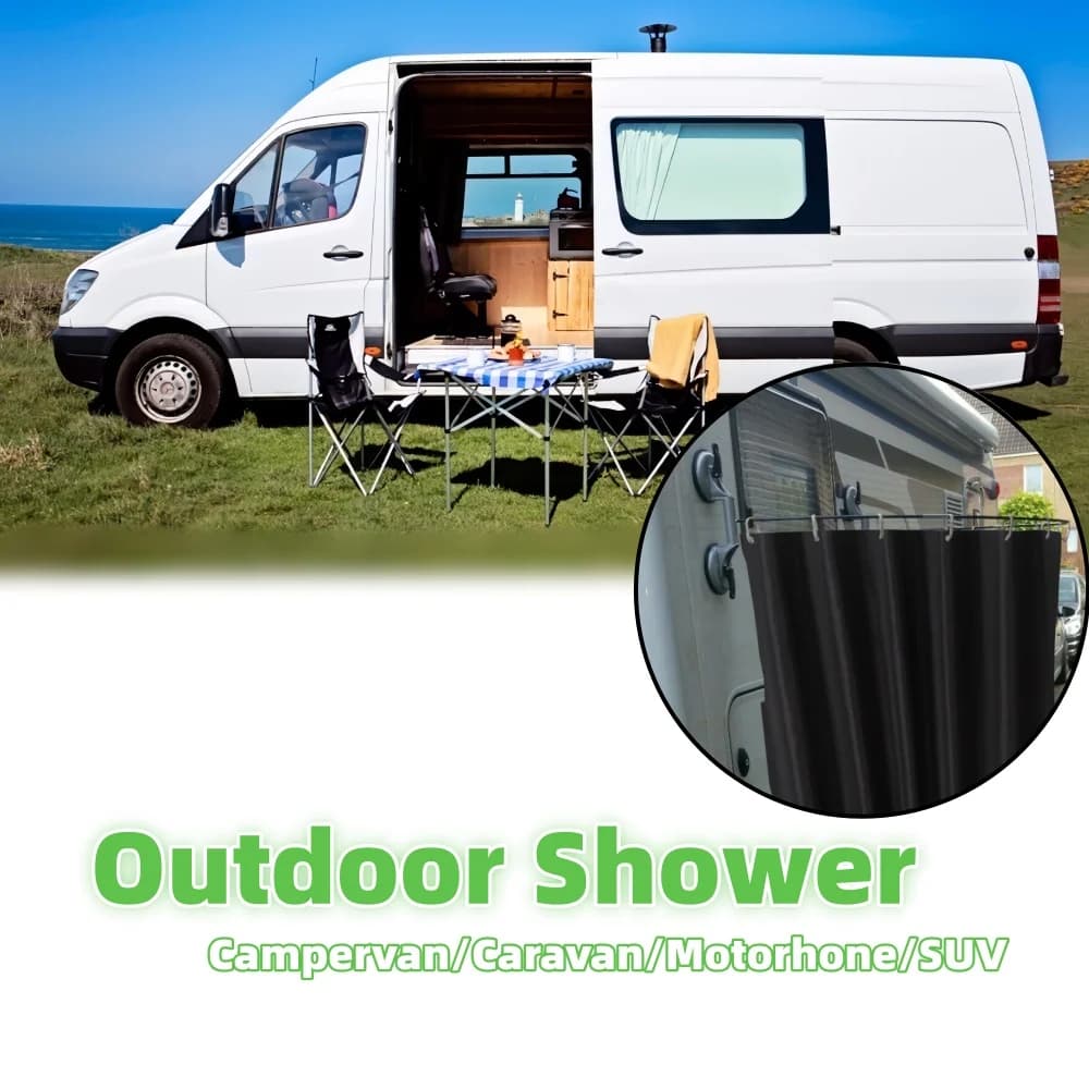 Tenda Doccia da Campeggio Esterno con Ventose e Asta, Impermeabile, Portatile, per Privacy, Ideale per Viaggi, Caravan, Camper