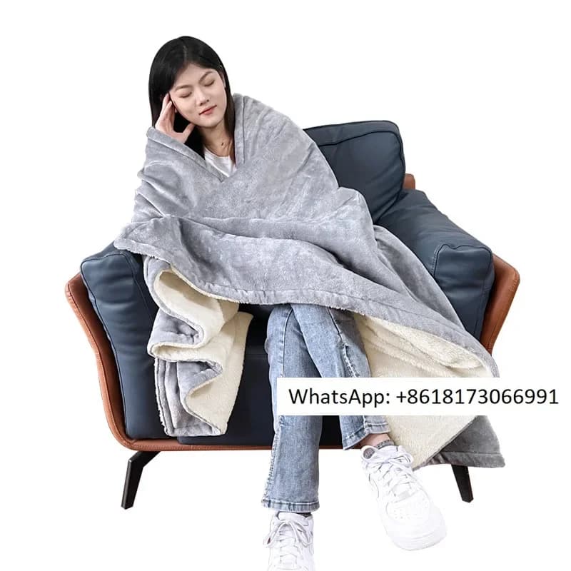 Coperta di riscaldamento con scialle di flanella ispessita, coperta riscaldante per le gambe, cuscino riscaldante, coperta elettrica multifunzionale