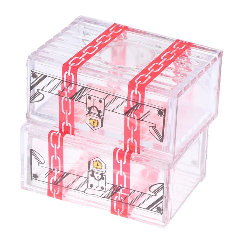 Nuova scatola di plastica trasparente da 1 pezzo, non apribile da parte di altri, trucco magico, cassetto segreto, giocattolo educativo, accessori magici, giocattolo per l'intelligenza