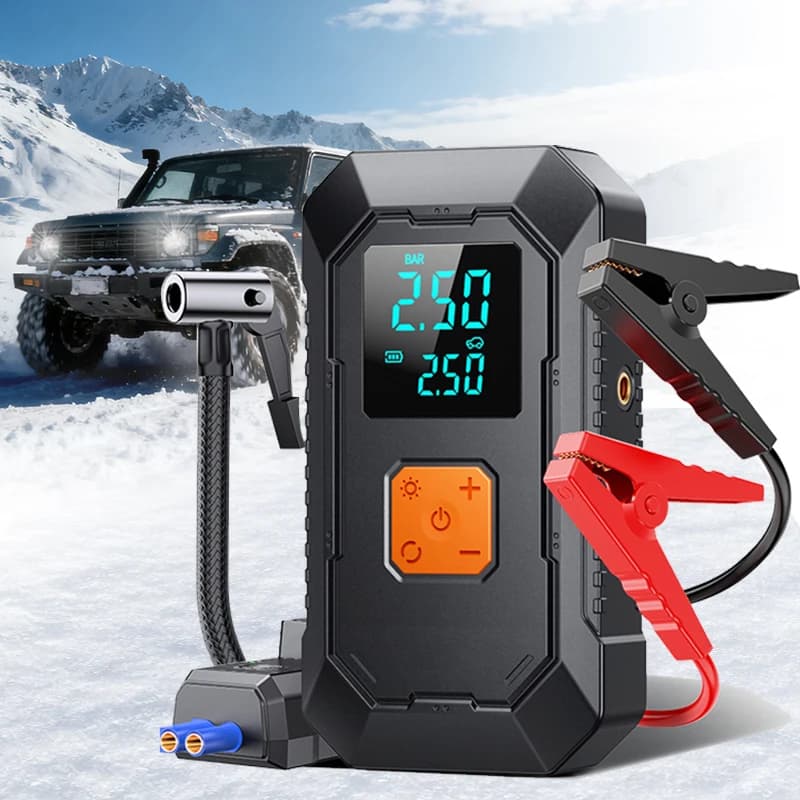 Auto Emergency Air Pump Portable Air Compressor Multifunction Pneumatic Air Compressor Auto Portable Car Battery Screwdriver with Power Bank