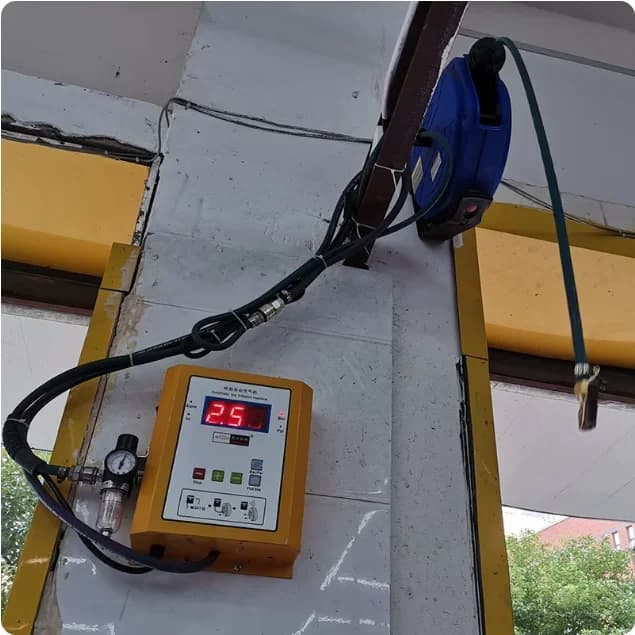Gonfiatore digitale automatico per pneumatici con display, pompa ad aria montata a parete per servizio auto e stazione di servizio
