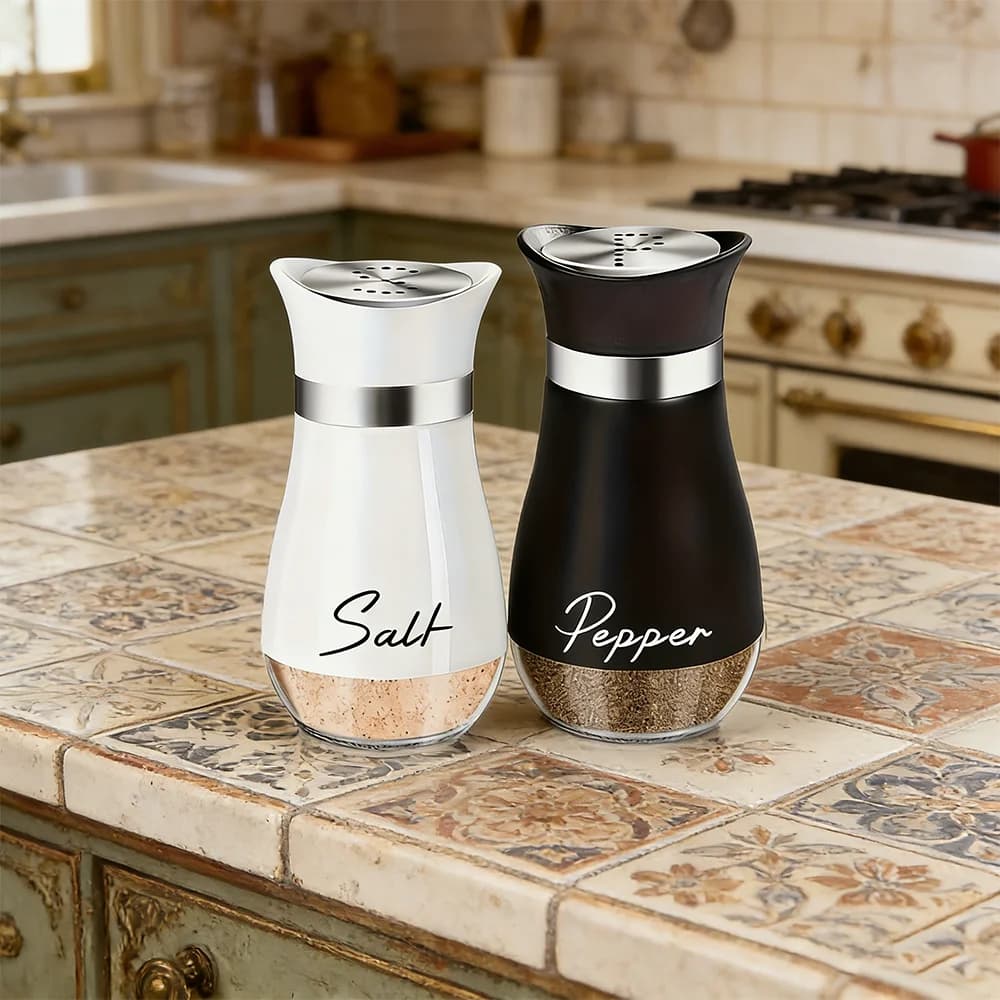 Bottiglia per condimenti Little Penguin, saliera e pepiera in acciaio inossidabile e vetro, bottiglia per barbecue, bottiglia per pepe in polvere