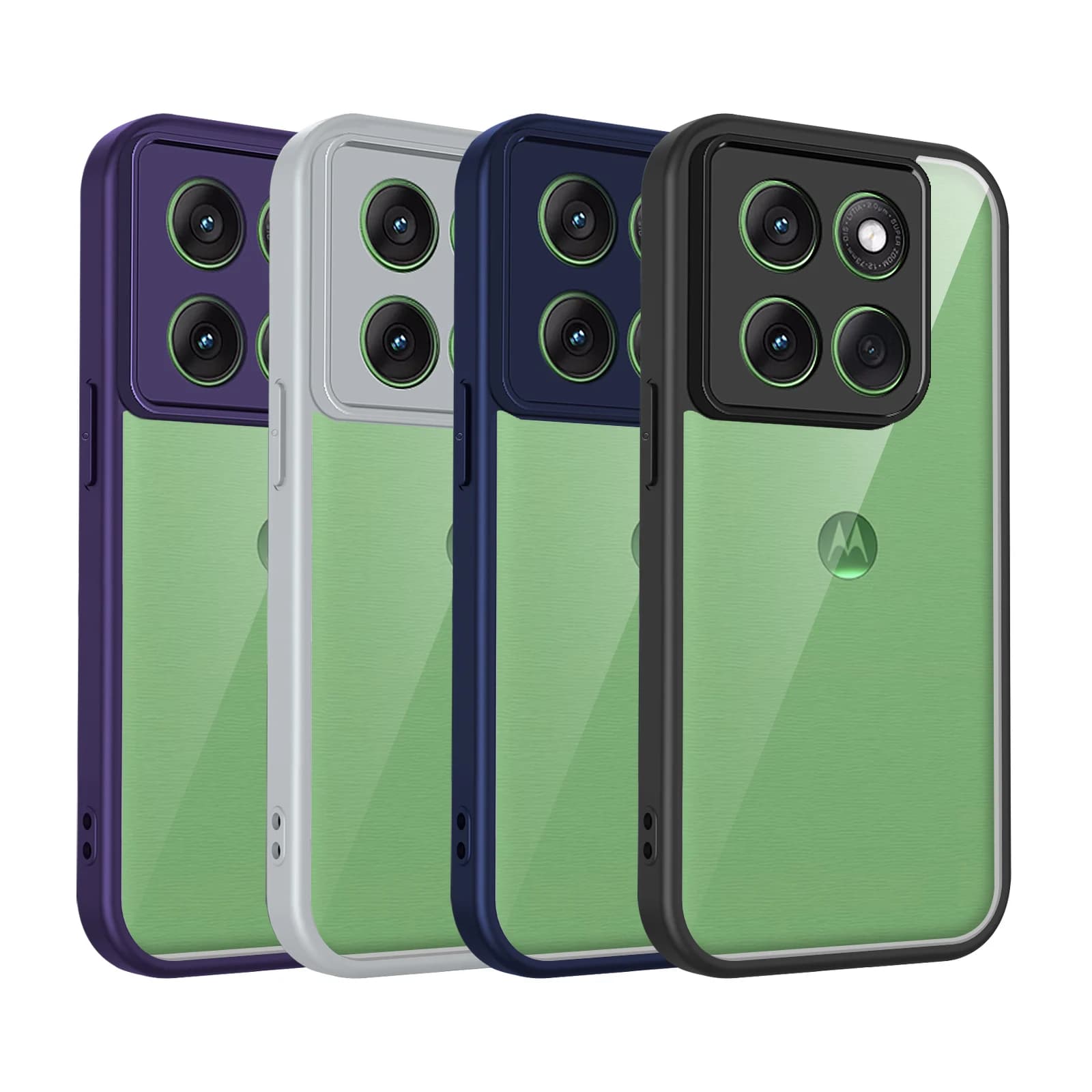Custodia Antiurto in Silicone con Bumper e Cuscino d'Aria Trasparente Opaca per Motorola Moto X70 Air 5G
