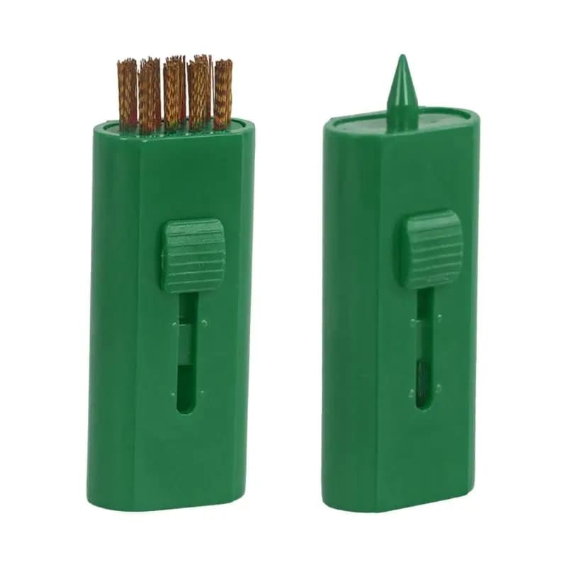 R6FE Golf Brush with Sliding Button Body and Wire Bristle Cleaning End