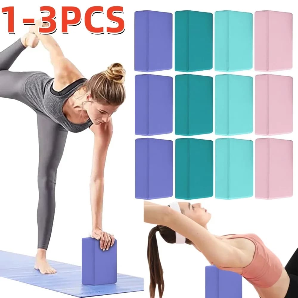 1-3 pieces Yoga Building Blocks Cubi Pilates Mattoni Reinforcement Mats Sports Equipment Exercise Equipment Home Fitness Eva