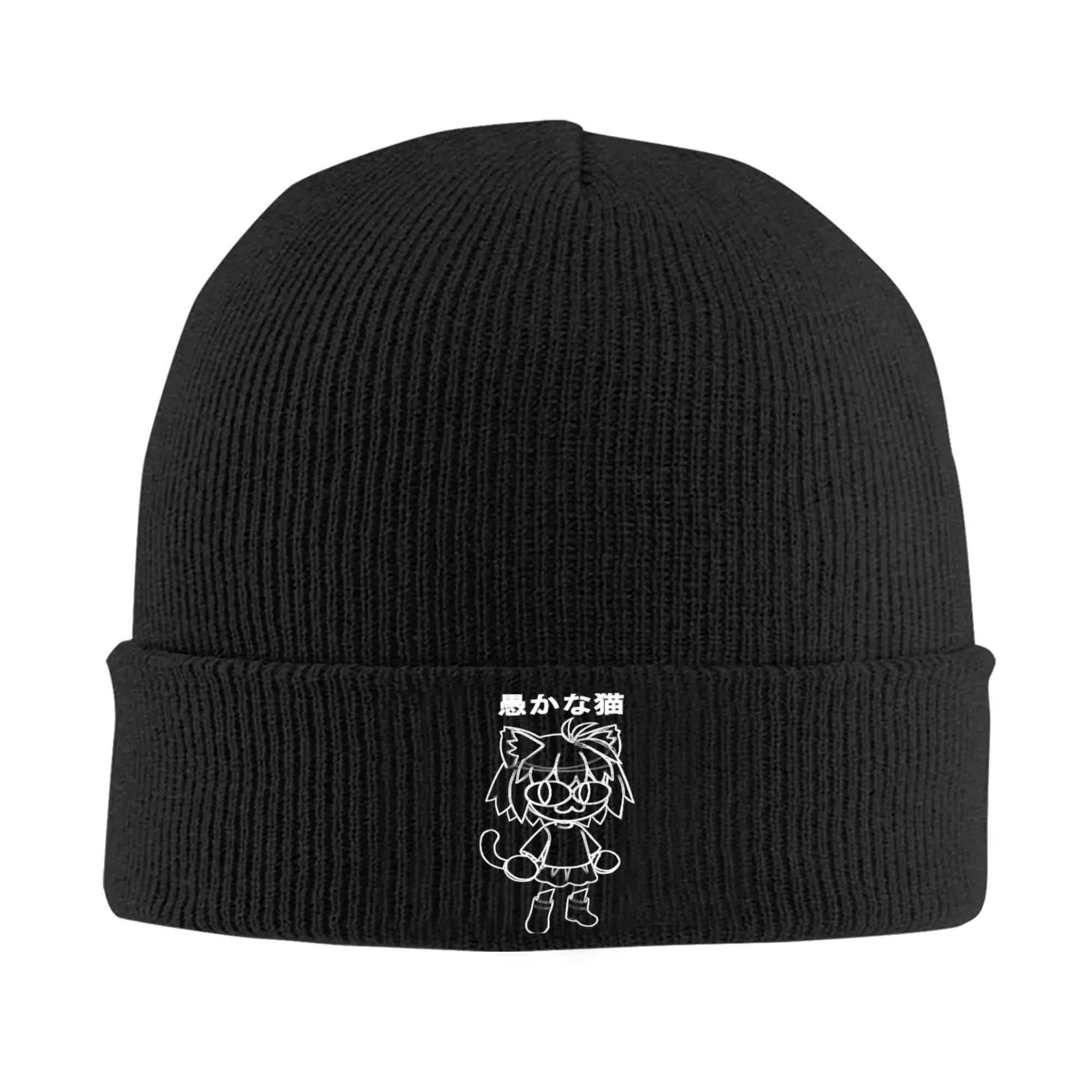Cappello lavorato a maglia Neco Arc, berretti invernali, caldi, unisex, casual, con disegno a fumetti, cappello MEME per uomo e donna, idea regalo