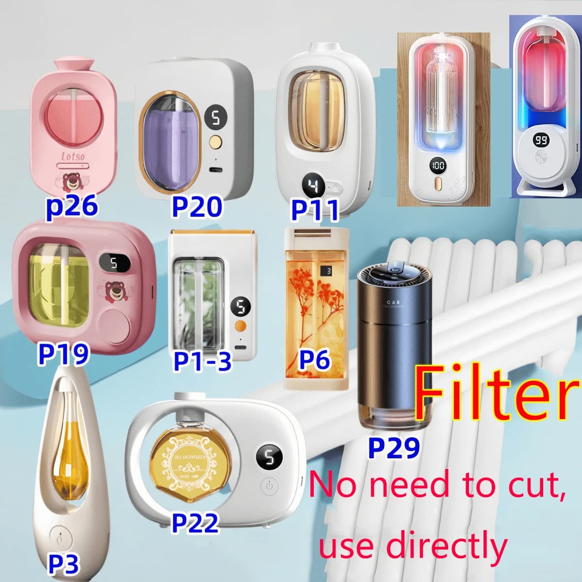 Spare Filter for Smart Aromatherapy Machine Toiletry Air Freshness Essential Oil Diffuser Nucleus in Cotton Stick