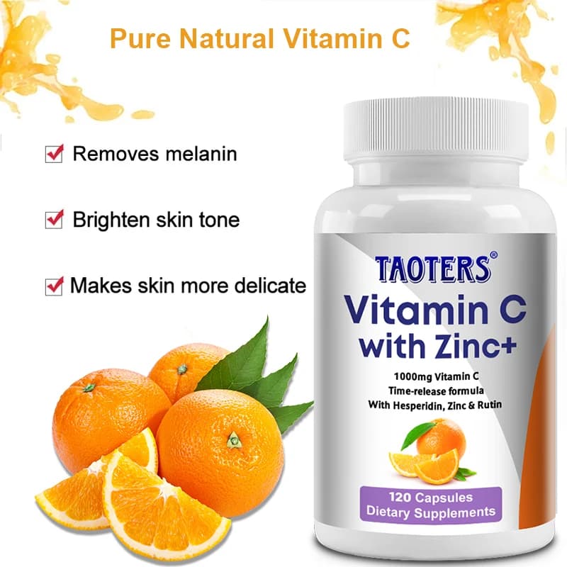 Vitamin C + Zinc Capsules - Joint Support, Immune Support, Antioxidant, Supplementary