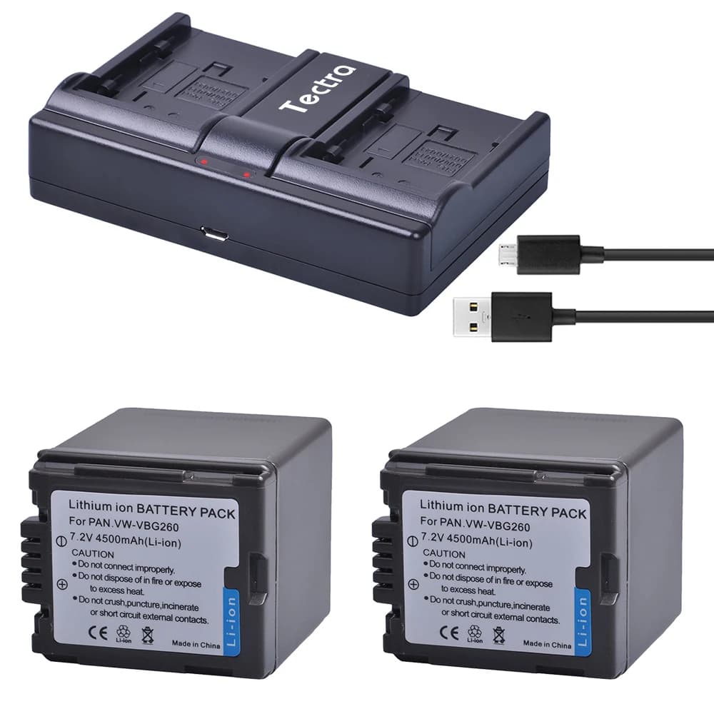 VW-VBG260 VBG070 VBG130 Battery+Rapid Dual Charger for Panasonic HDC SD9 SD100 SD200 SD700 SD20 SD10 SD1 SD1PP SD5 SD600