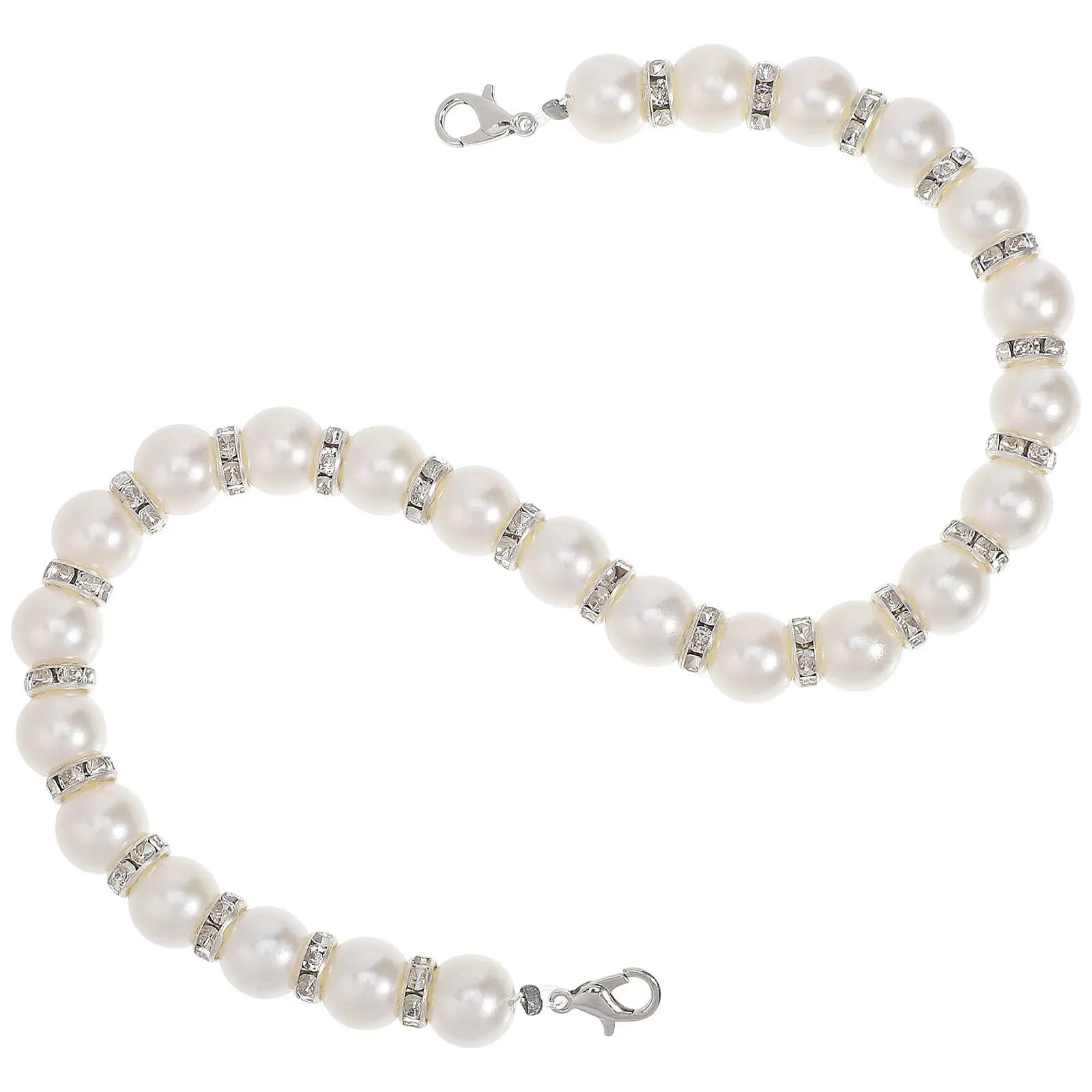 1 Pezzo Catena di Perle con Lavorazione Raffinata, Catena in Metallo di Ricambio per Borsa, Valigia, Tracolla Fai-da-te, Catene Metalliche