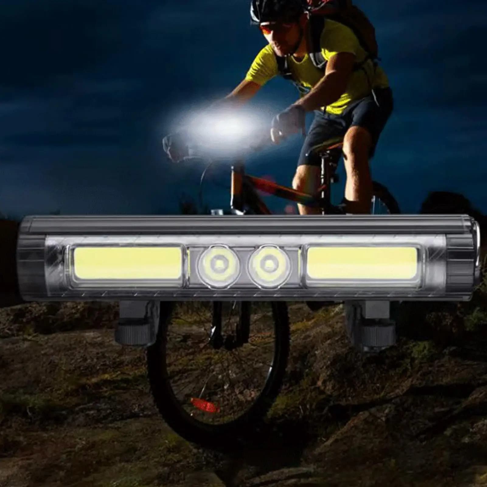 Luce anteriore per bicicletta Illuminazione ricaricabile tramite USB impermeabile Luce anteriore per bici per giovani adulti Uomini Donne Ciclisti Hobbyisti