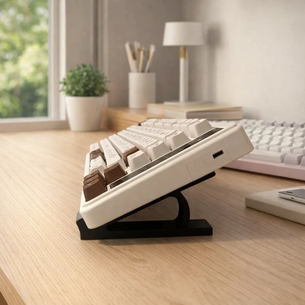 New 1 Pair Portable Keyboard Elevated Stand Raised Keyboard Angle Accessories Computer Keyboard Riser Plastic Monitor Holder