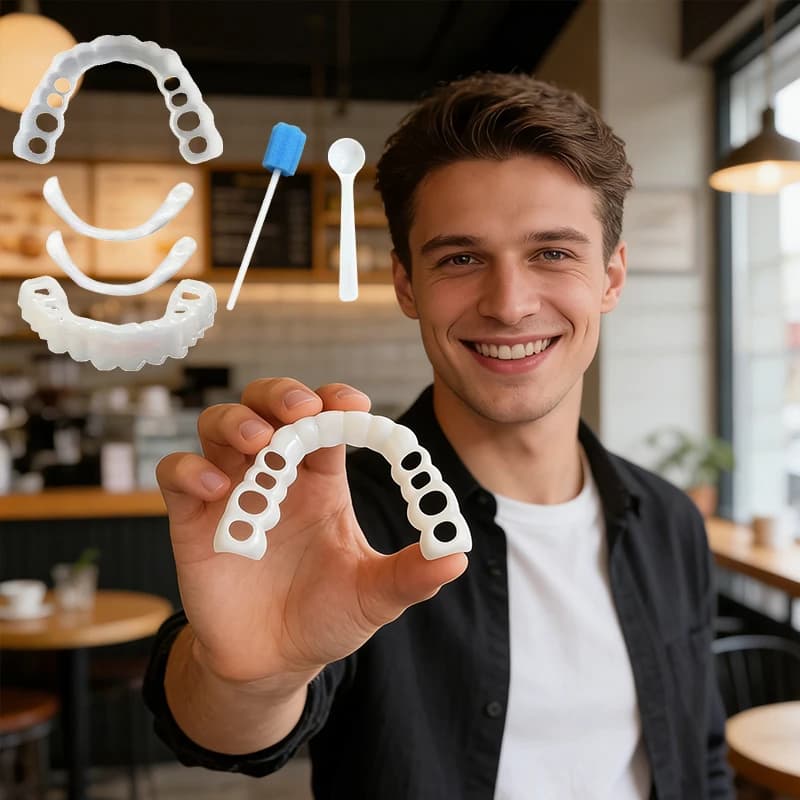 Nuove Faccette Dentali Modellabili Superiori e Inferiori per Sbiancamento, Didattica, Temporanee, Finte, Istantanee CK848