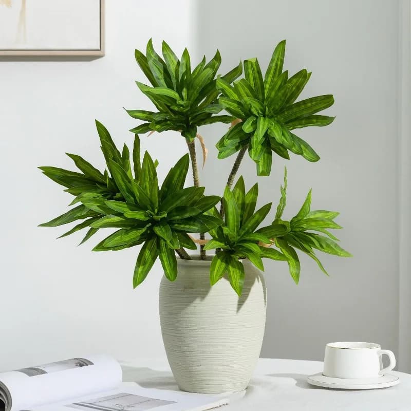 2 Pieces Artificial 3 Copper Giglio Plants Plastic, Floral Decoration for Hotel, Artificial Green Asparagus Plants for Sale Decoration