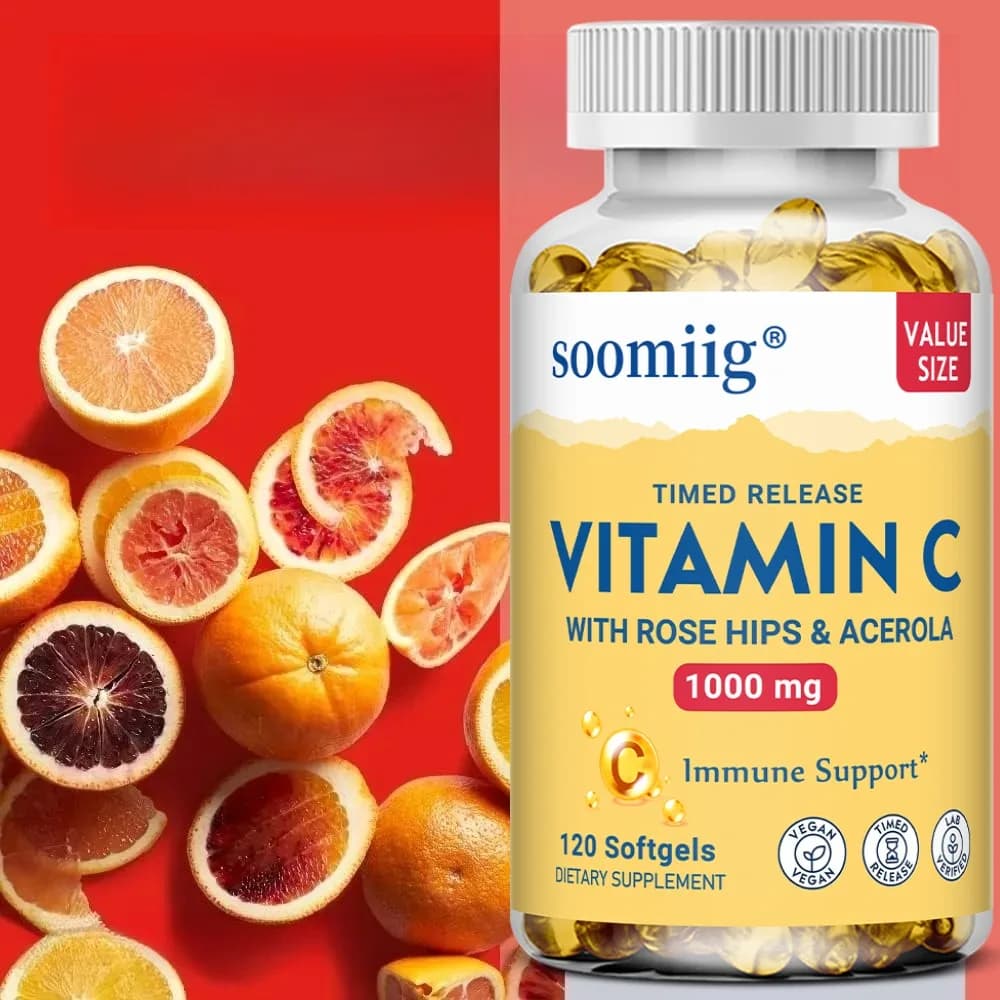 Capsule di Vitamina C 1000mg - Integratore per Sistema Immunitario e Collagene, Salute della Pelle, Antiossidante Anti-invecchiamento