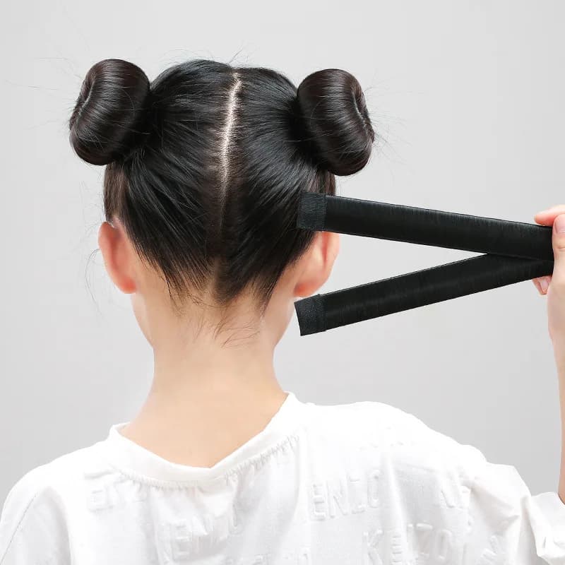 Simple nylon quick hair twister ball head French flat wig made lazy iron curler hair maker of synthetic donut sandwiches hair band