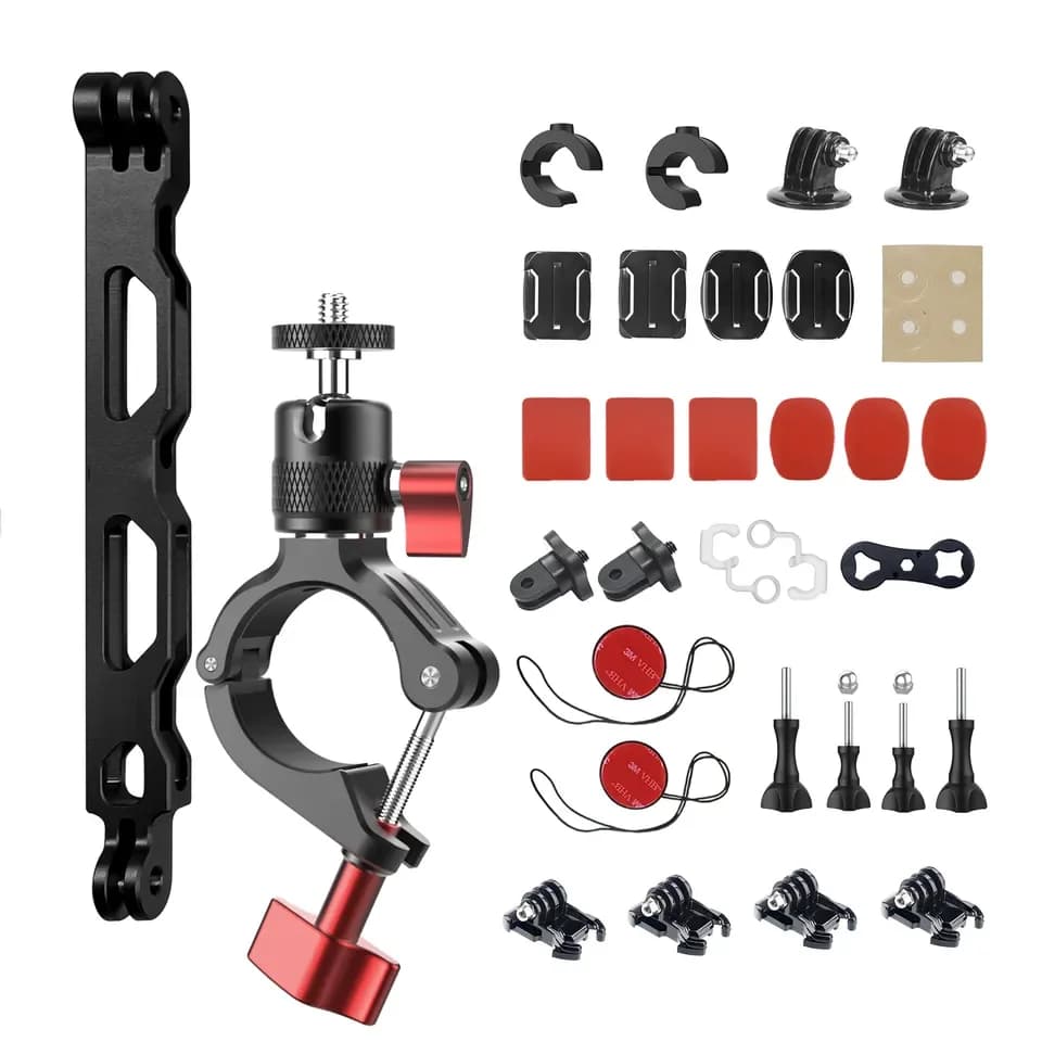 Mounting kit for motorcycle Extension arm mounting kit for helmet Full mounting kit for Insta360 X4 X3 SJCAM GoPro DJI OSMO Action 5pro