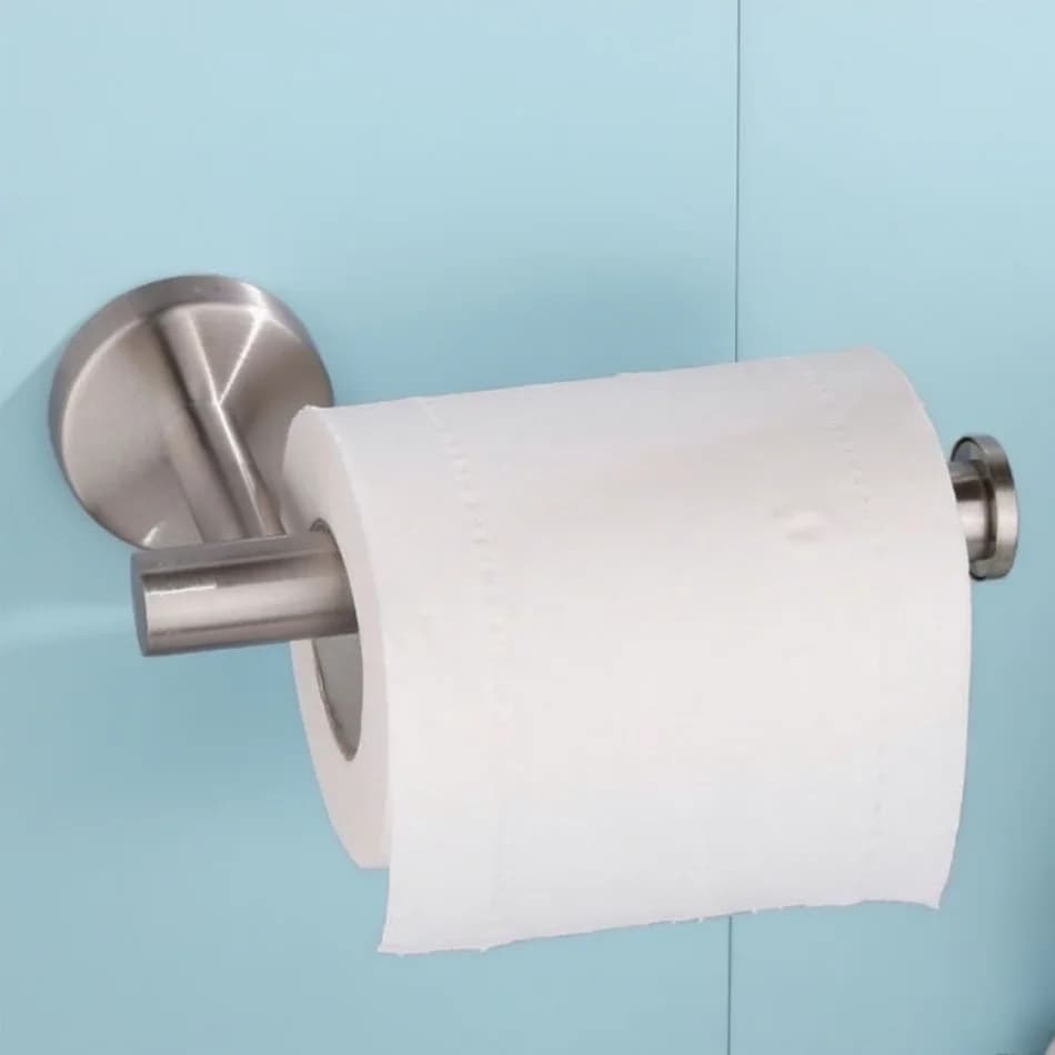 Portarotolo in acciaio inossidabile spazzolato oro nero rotondo montato a parete supporto per WC da cucina portarotolo di carta appendiabiti per rotolo di carta