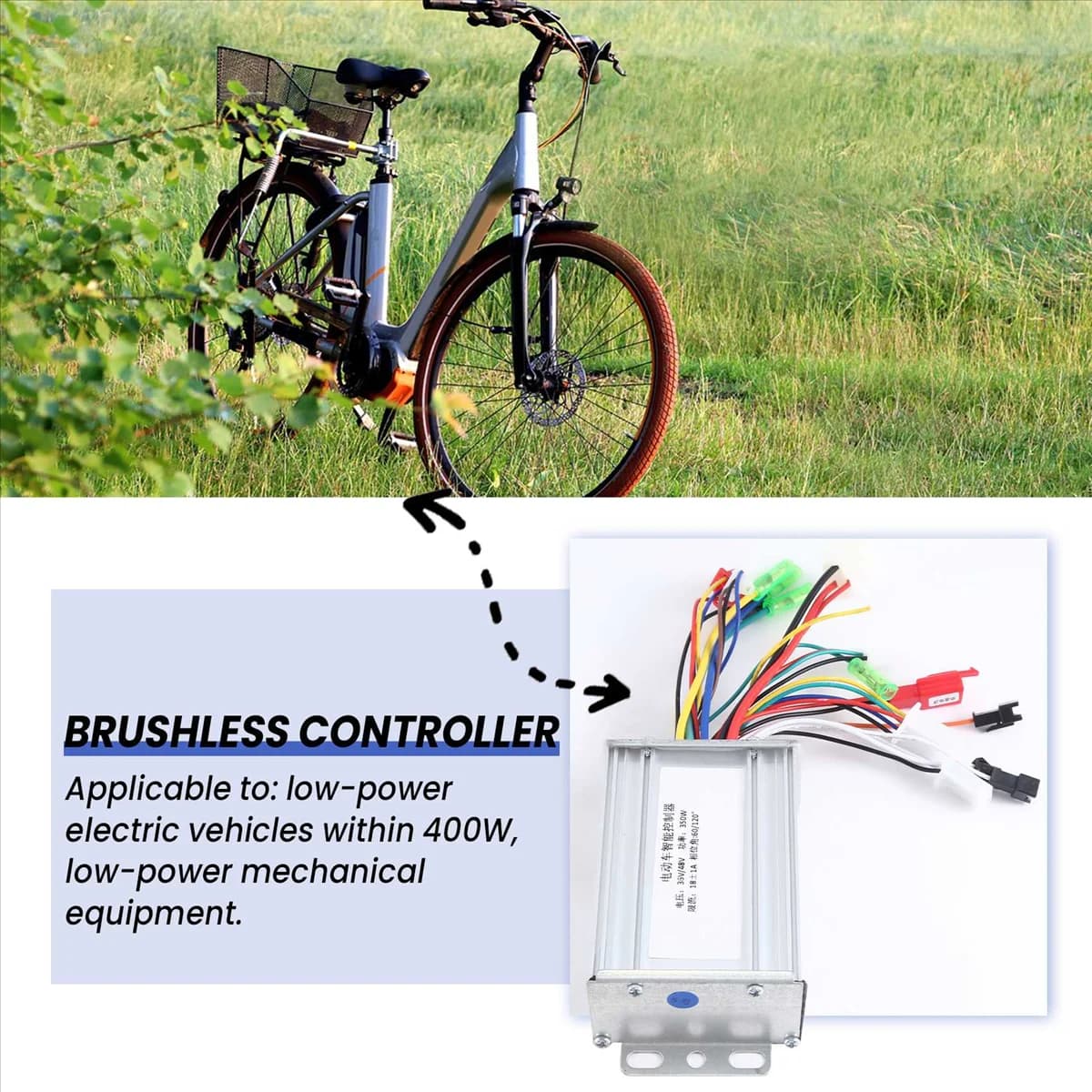 36V 48V 350W E-Bike Controller Brushless 6 Tubo Dual Mode per Bicicletta Elettrica Scooter Velocità Intelligente Doppio Motore Parte XQ